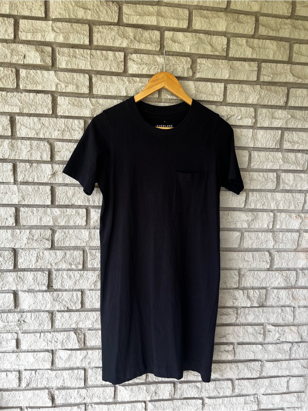 Everlane Round Neck Black Shirt Dress 
Size XS